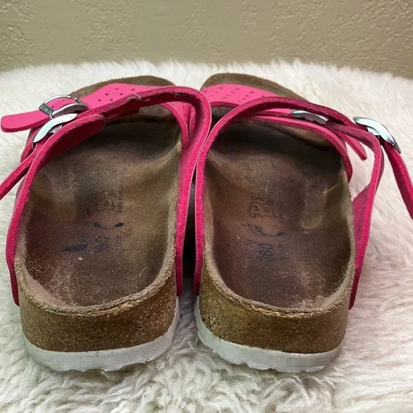 Birkenstock Birki’s Hot Pink Slide Sandal - Picture 4 of 6